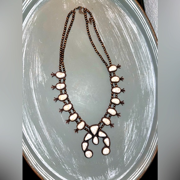 Faux Squash Blossom Necklace - Picture 2 of 5